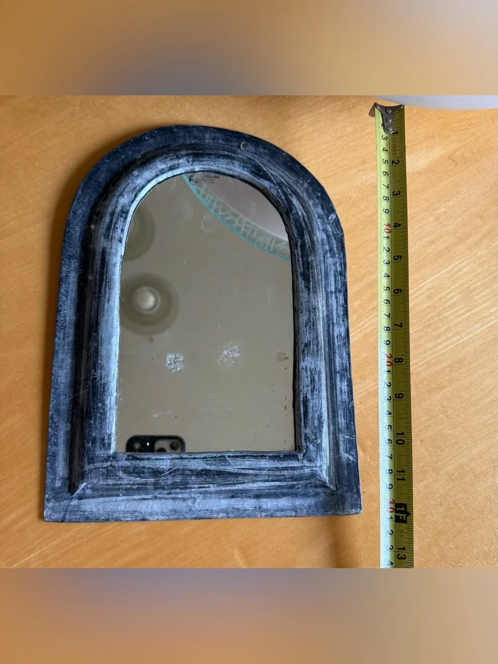 Distressed Black Arched mini Mirror 12X9 Home Wall Decor pier 1 imports brand